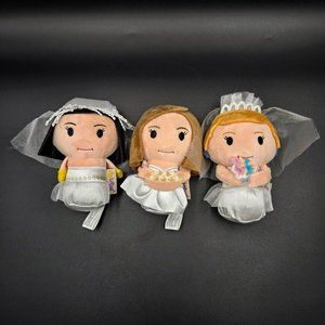 Itty Bittys Friends Monica Rachel Pheobe Wedding Dress Plush Set Of 3 Bride Read